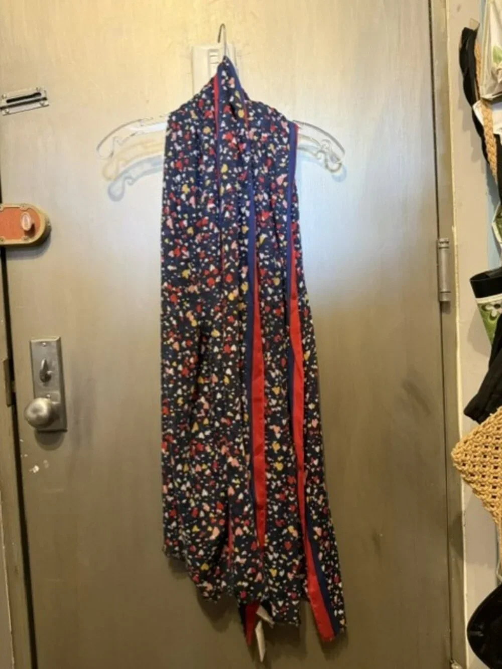 Retro Heart Print oblong Scarf